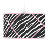 Pink Trimmed Zebra Print Lamp (Back)