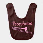 Pink Trombone Baby Bib