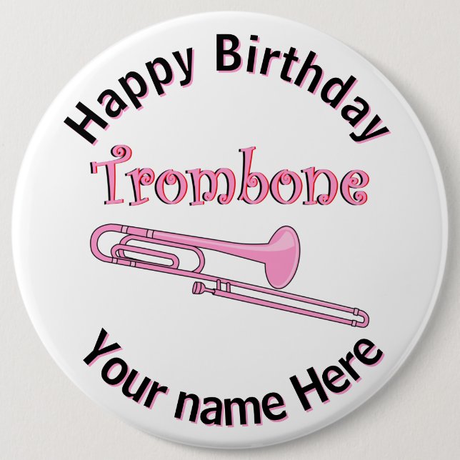 Pink Trombone Button (Front)