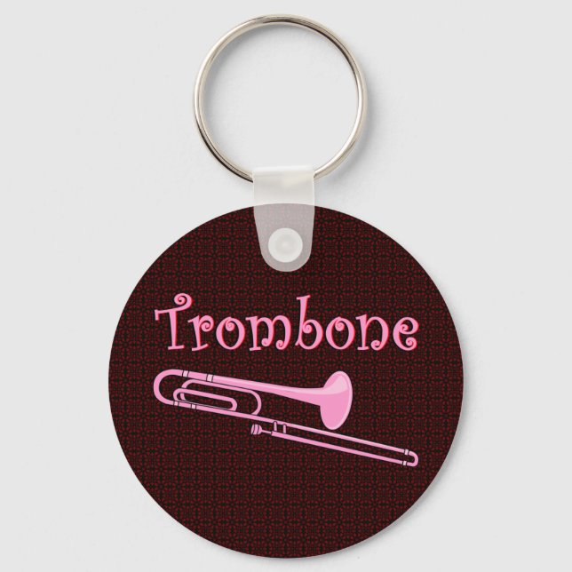 Pink Trombone Keychain (Front)