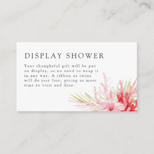 Pink Tropical Bridal Shower Enclosure Card