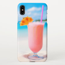 Pink Tropical Drink on Beach Phone Case