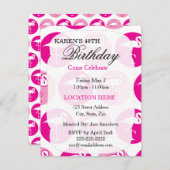 Pink tropical flamingo Birthday Party Invitations (Front/Back)