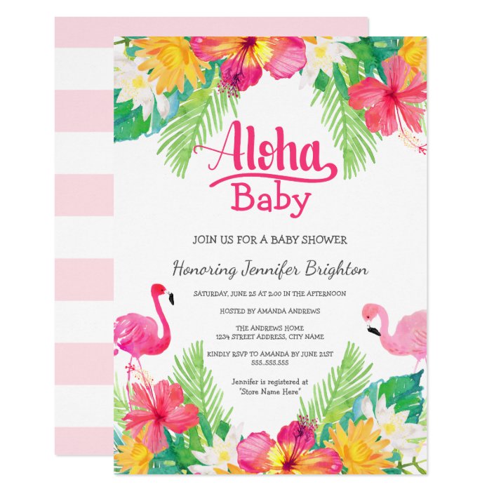 luau baby shower invitations