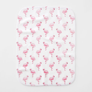 Pink Tropical Flamingo Summer Pattern Baby Burp Cloth