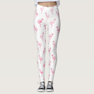 Pink Tropical Flamingo Summer Pattern Leggings