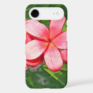 Pink Tropical Frangipani Art iPhone 17 Air Case
