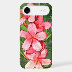 Pink Tropical Frangipani Art iPhone 17 Air Case