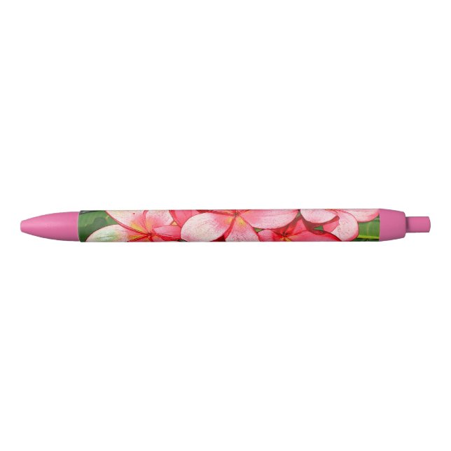 Pink Tropical Frangipani Art Pen (Front)