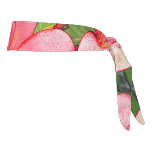 Pink Tropical Frangipani Art Tie Headband