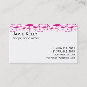 Pink Tropical Pink Flamingo Business Card