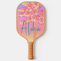 Pink Tropical Sunset Palm Tree Aloha Outdoor