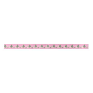 Pink Truck Christmas Ribbon