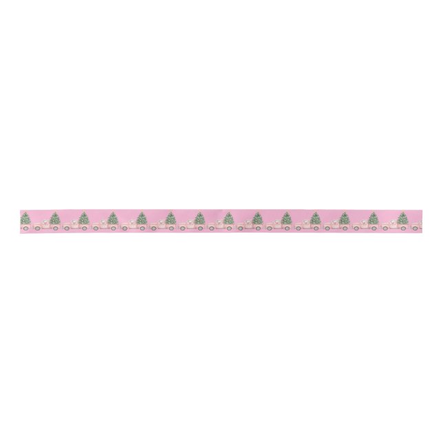 Pink Truck Christmas Ribbon (Front)