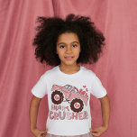 Pink Truck Heart Crusher T-Shirt<br><div class="desc">Cute Valentine's Day design</div>