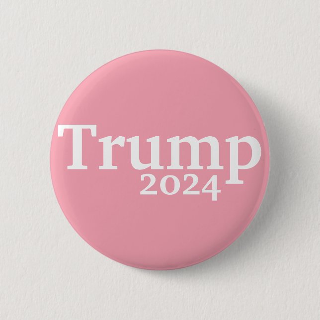 Pink Trump 2024 Campaign Button (Front)