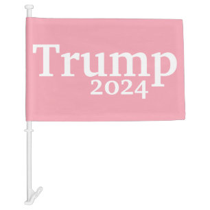 Pink Trump 2024 Campaign Car Flag