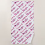 Pink Trumpet Beach Towel