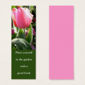 pink tulip bookmark (Front & Back)