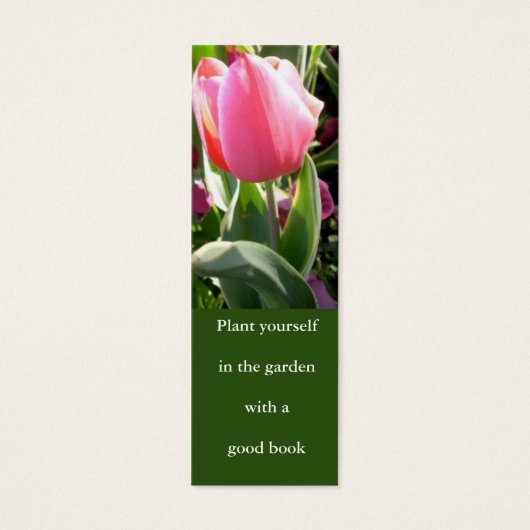 pink tulip bookmark (Front)