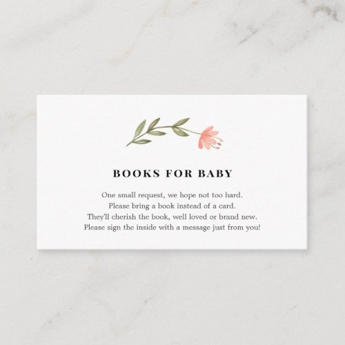 Pink Tulip Books for Baby insert card
