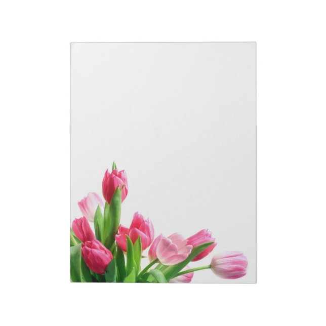 Pink Tulip Bouquet Notepad (Rotated)