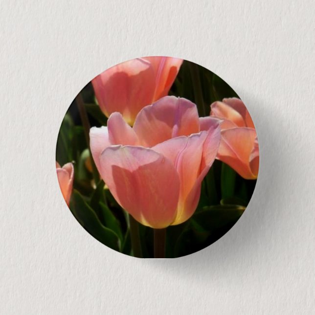 Pink Tulip Button (Front)