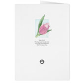Pink Tulip Card (Back)
