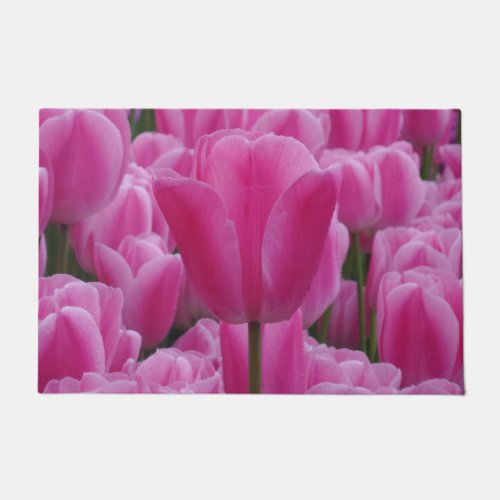Pink Tulip Door Mat