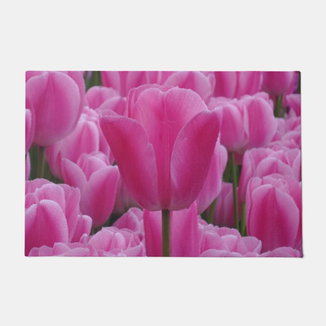 Pink Tulip Door Mat (Front)