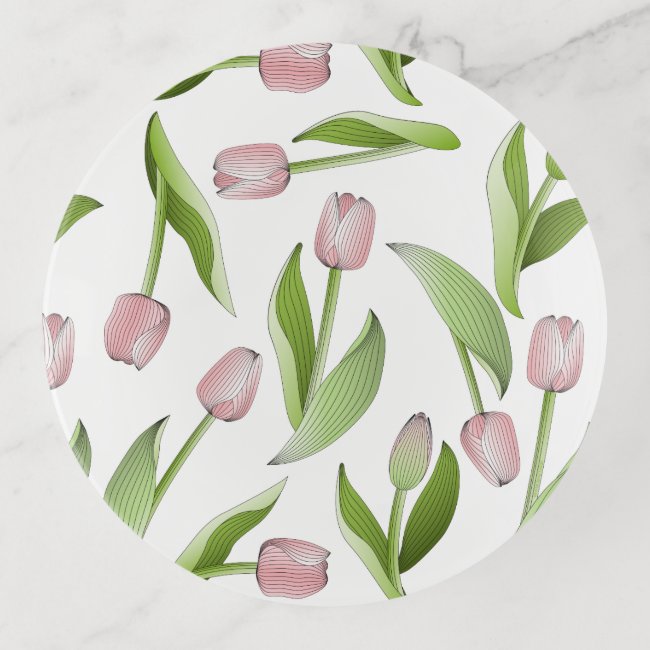 Pink Tulip Elegant Chic Floral Pattern
