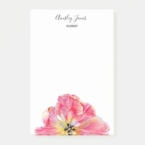 Pink Tulip flower Notepad