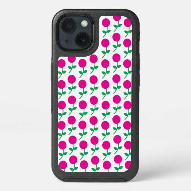 Pink Tulip Flower OtterBox iPhone Case (Back)