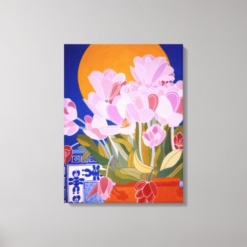 Pink Tulip Flowers Canvas Print