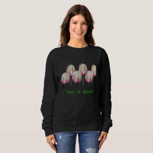 Pink Tulip Flowers Personalized Sweatshirt