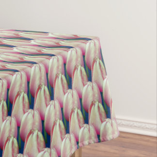 Pink Tulip Flowers Tablecloth
