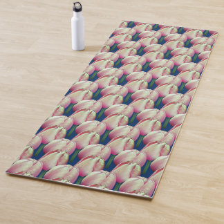 Pink Tulip Flowers  Yoga Mat