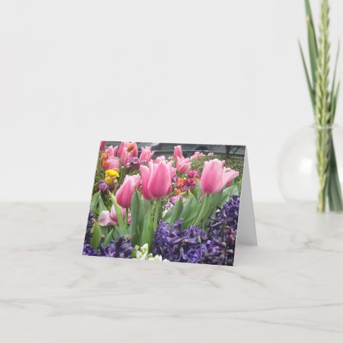 Pink Tulip Forest Note Cards