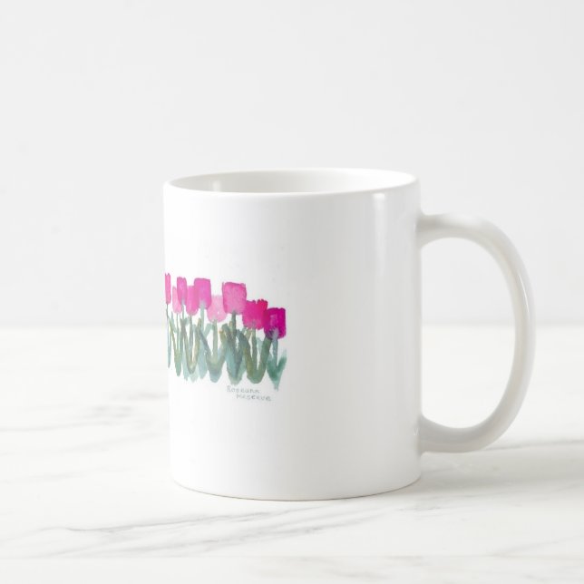 Pink Tulip Grove Coffee Mug (Right)