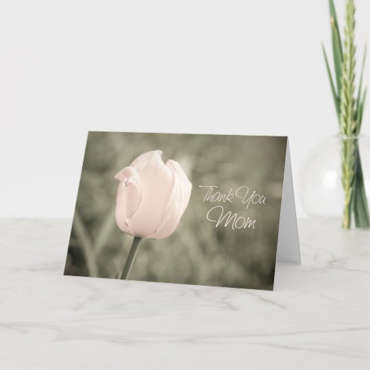 Pink Tulip Mom Wedding Day Thank You Card | Zazzle.com