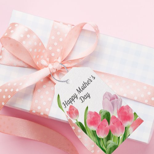 Pink Tulip Mothers Day  Gift Tags