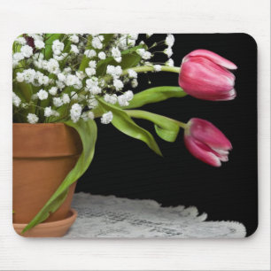 Pink Tulip Mouse Pad