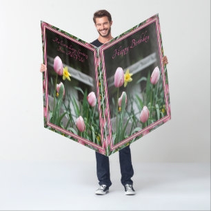 Pink Tulip Oversized Birthday Card
