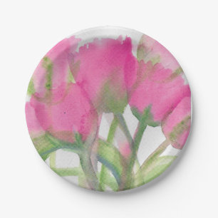Pink Tulip Paper Plates