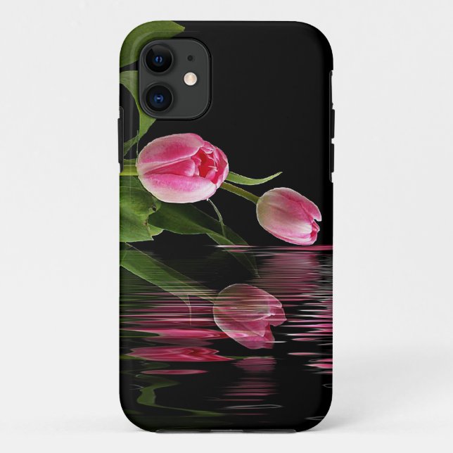 Pink Tulip Reflection Case-Mate iPhone Case (Back)