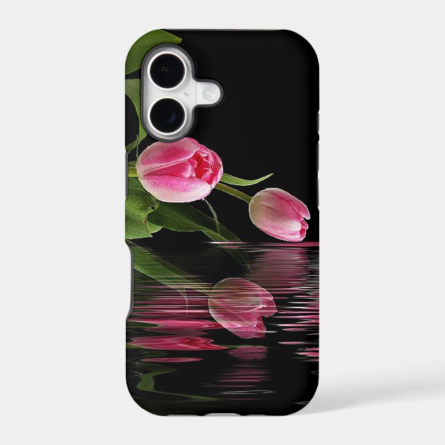 Pink Tulip Reflection Iphone Case (Back)