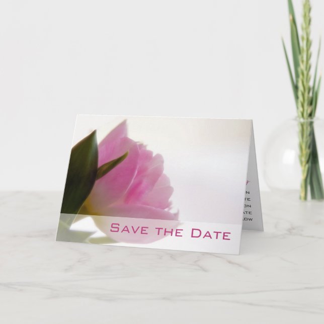 Pink Tulip • Save the Date Card (Front)