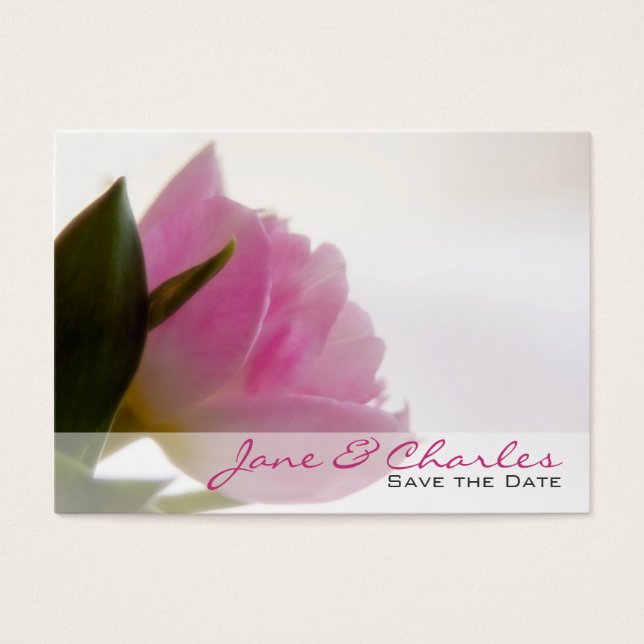 Pink Tulip • Save the Date Mini Card (Front)