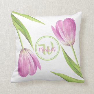 Pink Tulip Spring Elegant flower Floral art 2-side