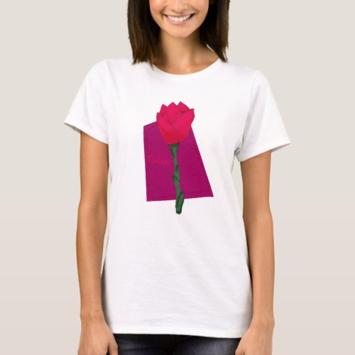Pink Tulip  T_Shirt